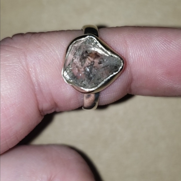 Herkimer Quartz Ring 925 Silver - Picture 6 of 16